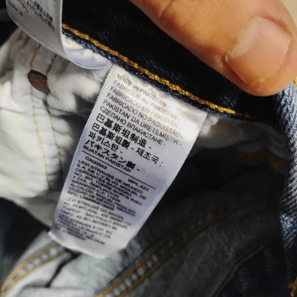 Levis Jeans Mens 31x32 Blue 501 Straight Cowboy Western Ranch Work Chore Denim
